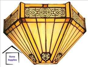 Amber Heritage Tiffany Wall Sconce - handcrafted Tiffany stained glass lamp
