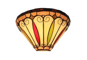 Amber Artisan Tiffany Wall Sconce - handcrafted Tiffany stained glass lamp