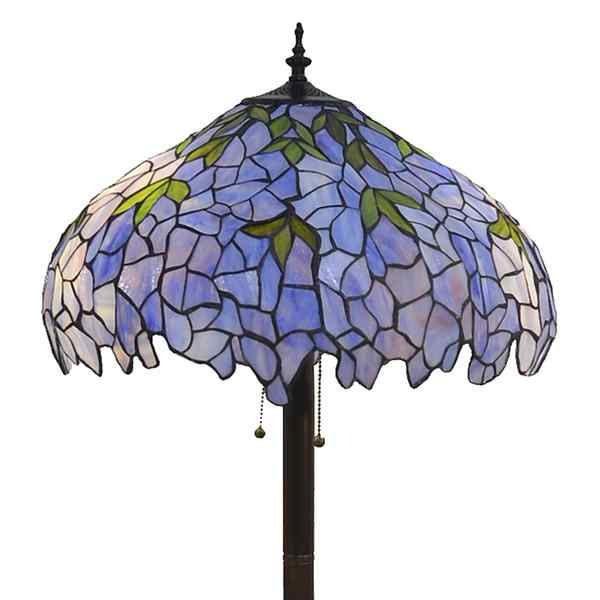 Sapphire Studio Tiffany Floor Lamp - handcrafted Tiffany stained glass lamp