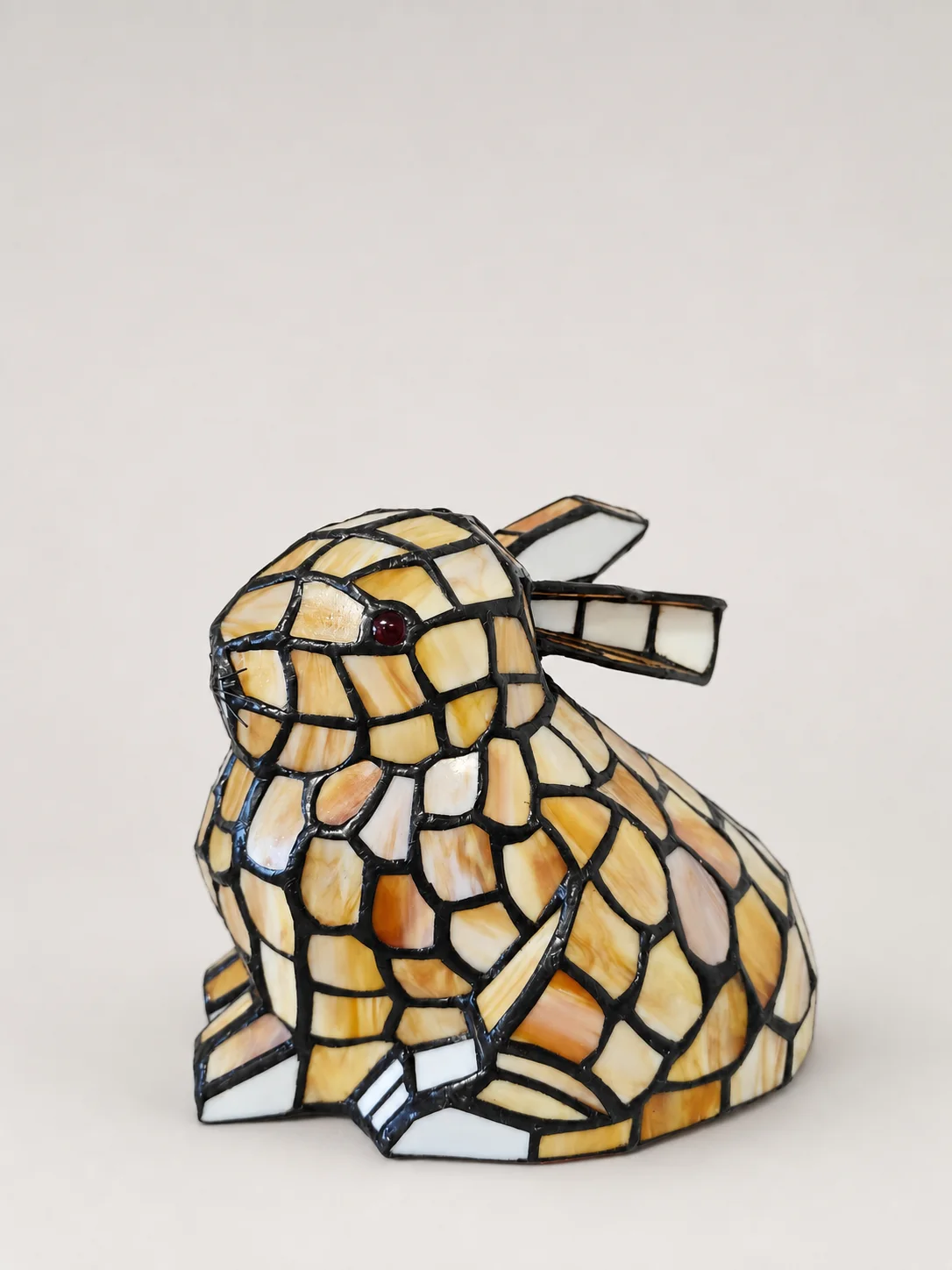 Tiffany-Style Stained Glass Rabbit Table Lamp - Handcrafted Stained Glass Lamp